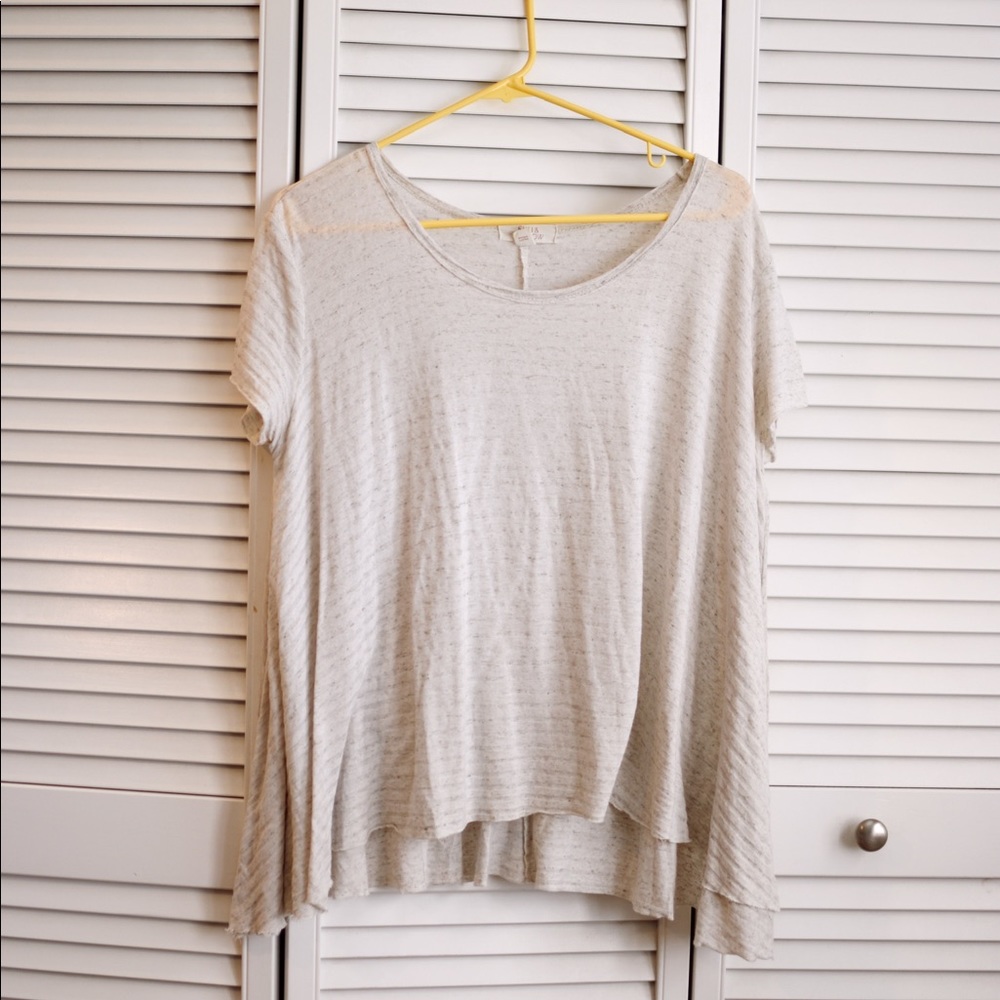 White striped loose t-shirt